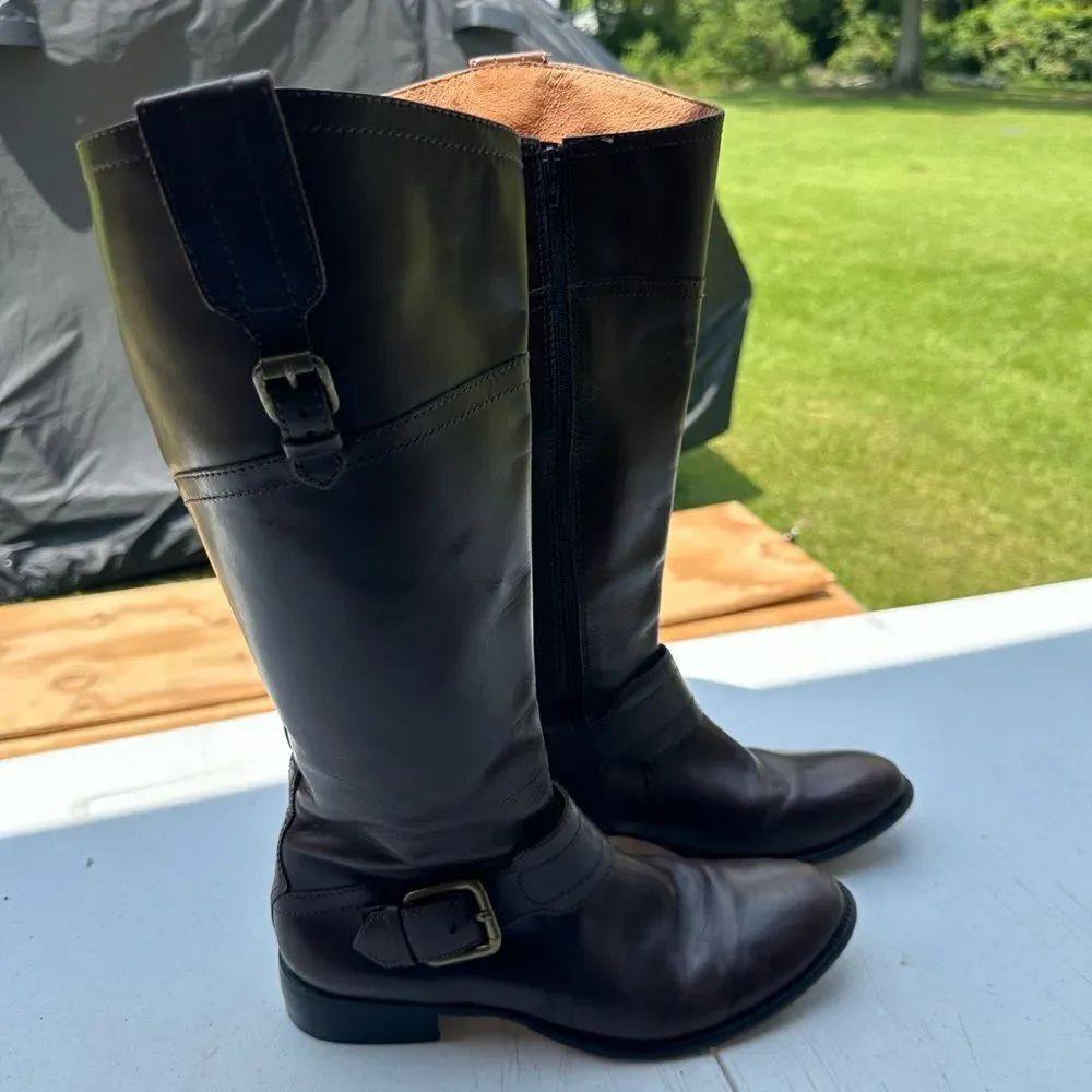 Corsa Como Elegant Brown Leather Riding Boots